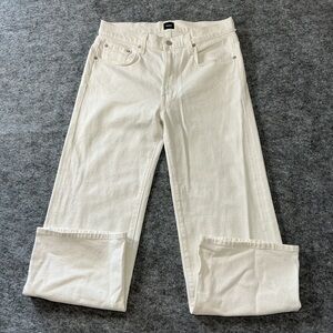 Edwin Japanese Denim Off-White Straight Leg Jeans Minimalist Workwear 28